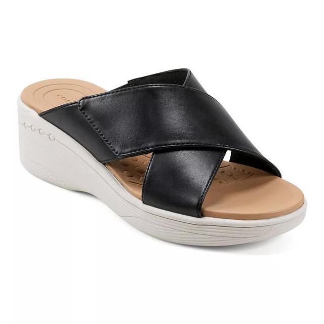 Easy Spirit Bindie Womens X-Band Wedge Slide Sandals Product Image