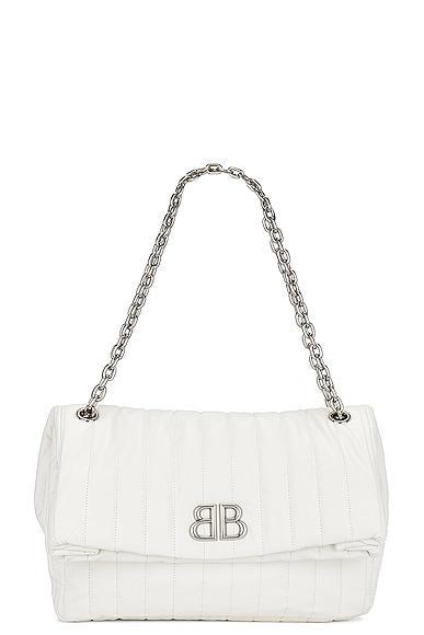 Balenciaga Monaco Medium Chain Bag in White Product Image