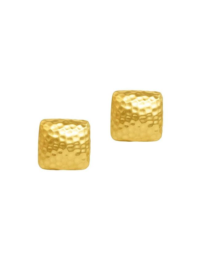 Womens Nomad 22K-Gold-Plated Square Clip-On Earrings Product Image