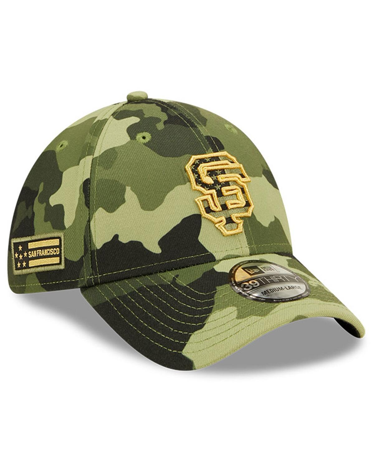 Mens New Era Camo San Francisco Giants 2022 Armed Forces Day 39THIRTY Flex Hat Green Product Image