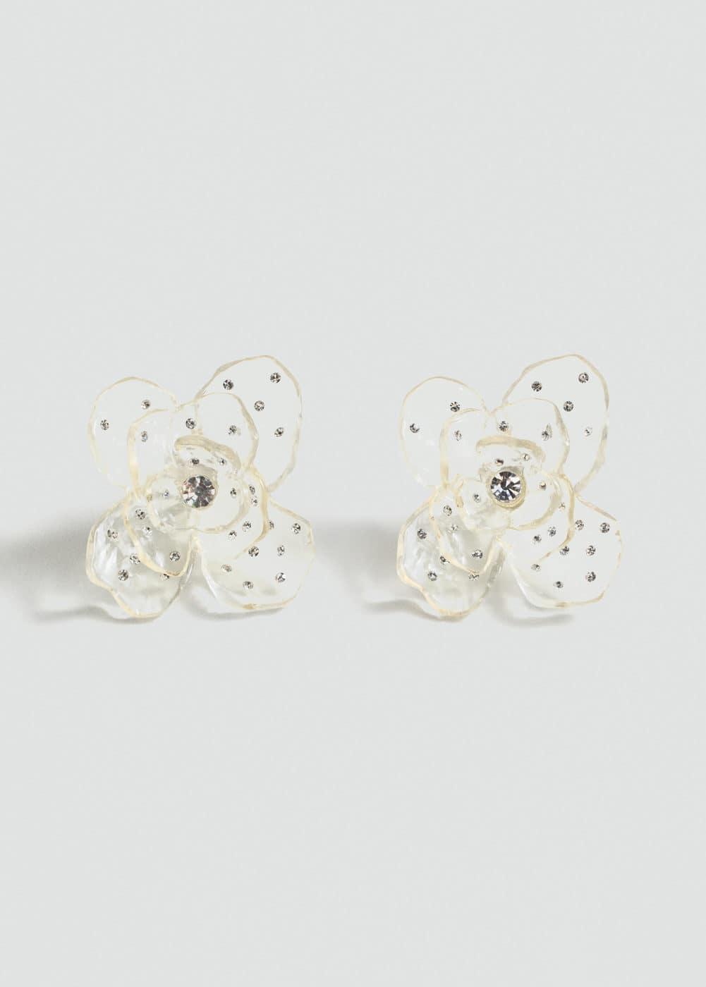 MANGO - Maxi flower earrings - One size - Women Product Image