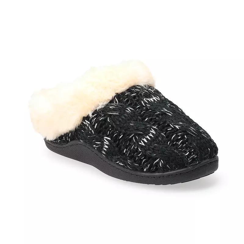 LifeStride Womens Chunky Cable-Knit Clog Slippers Product Image