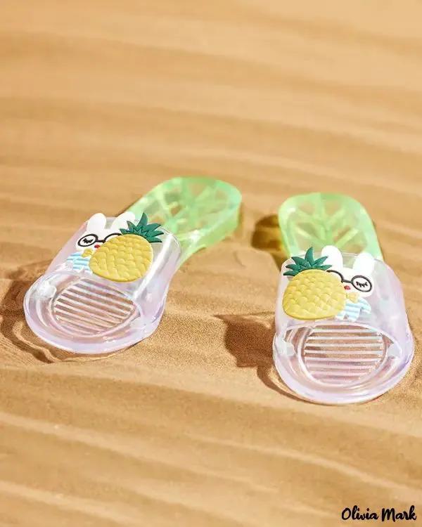 Olivia Mark – Fruit Bunny Plexiglass Transparent Slippers Product Image