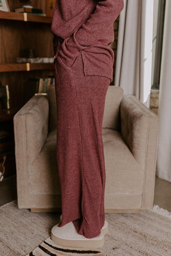 Cozy Vibes High Waist Ribbed Pants Product Image