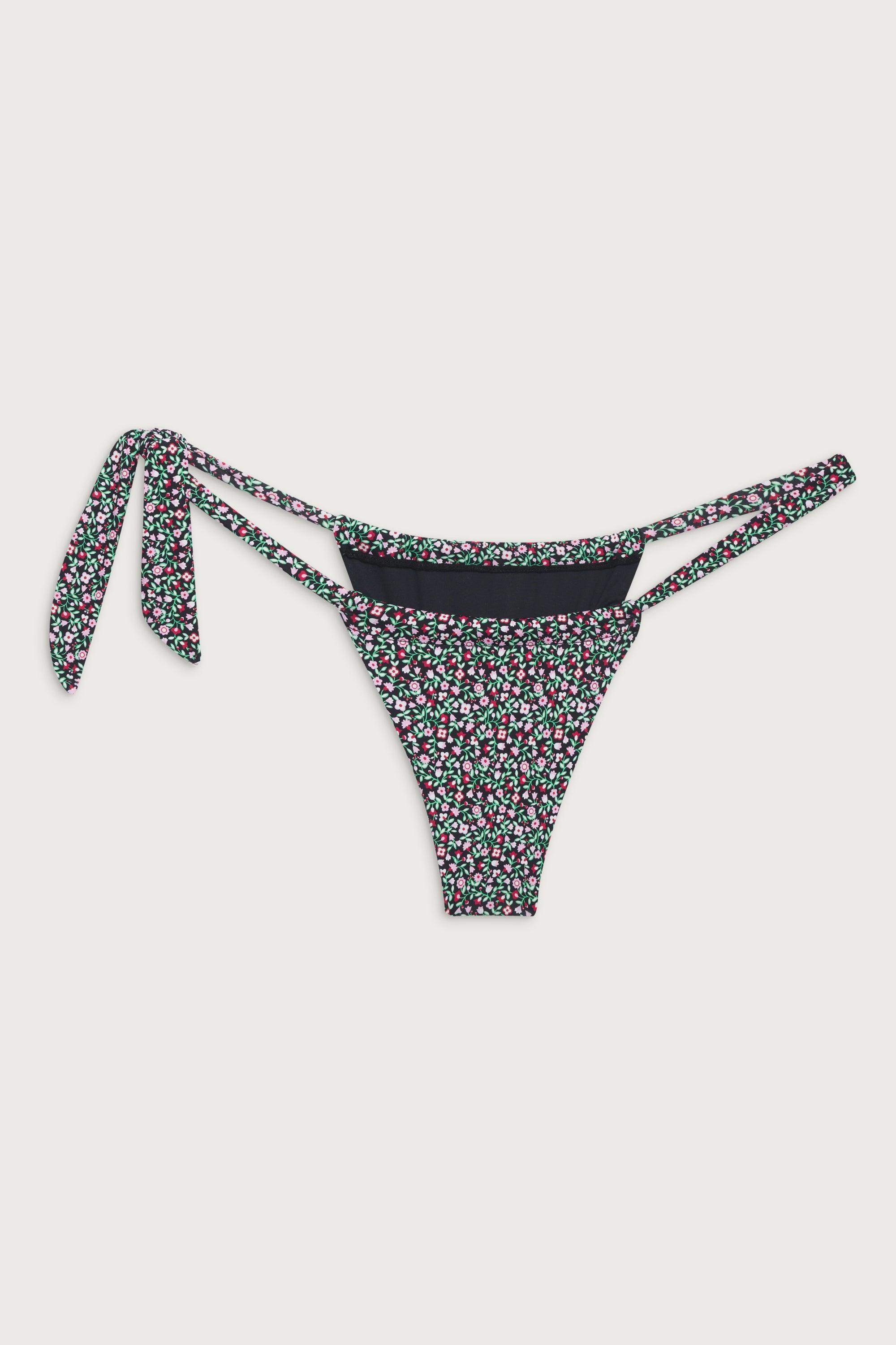 Kealy Tie Side Cheeky Bikini Bottom - Summer Nights Product Image