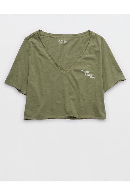 Aerie Cropped Graphic Beach T-Shirt Women's Product Image