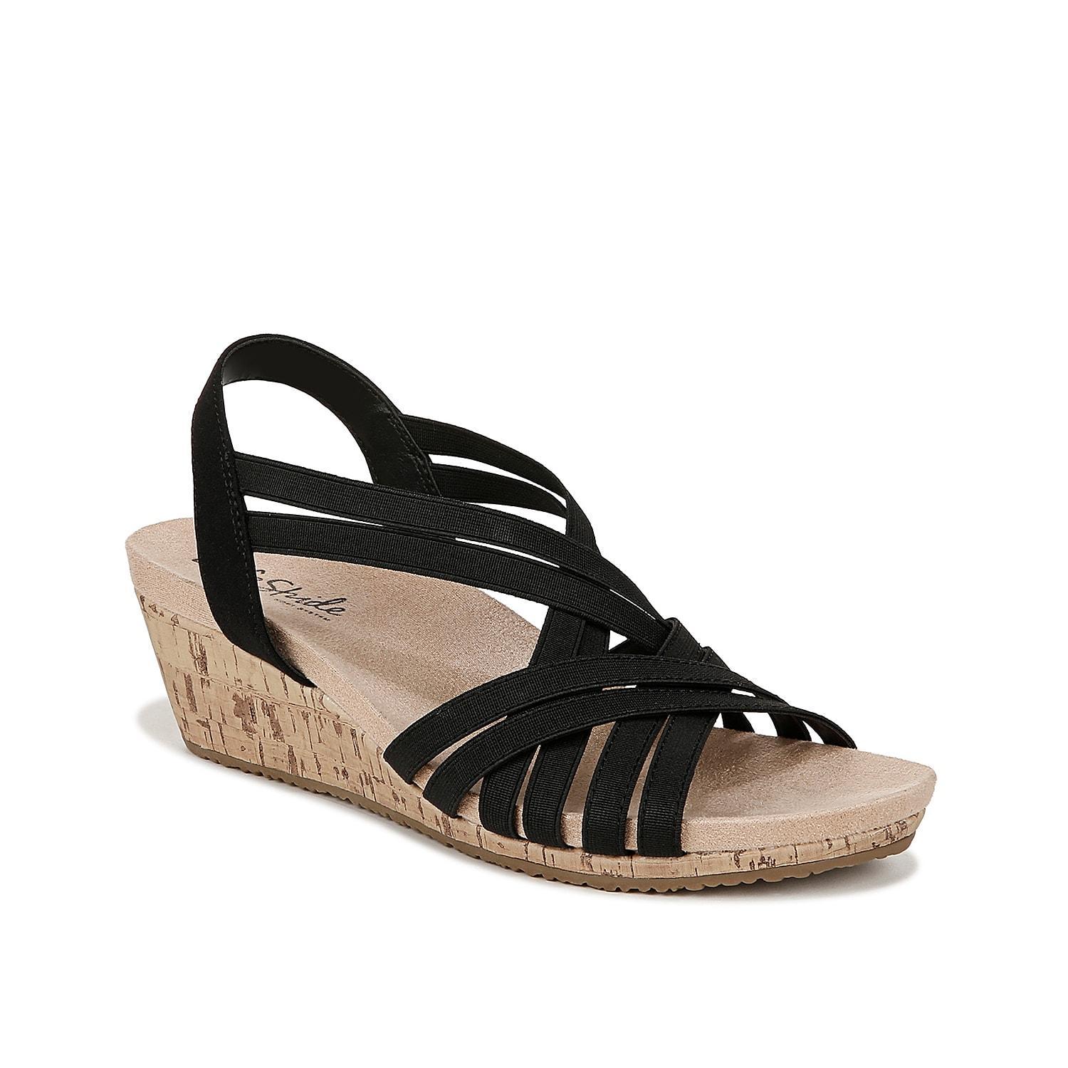 LifeStride Mallory Womens Strappy Wedges Black Product Image