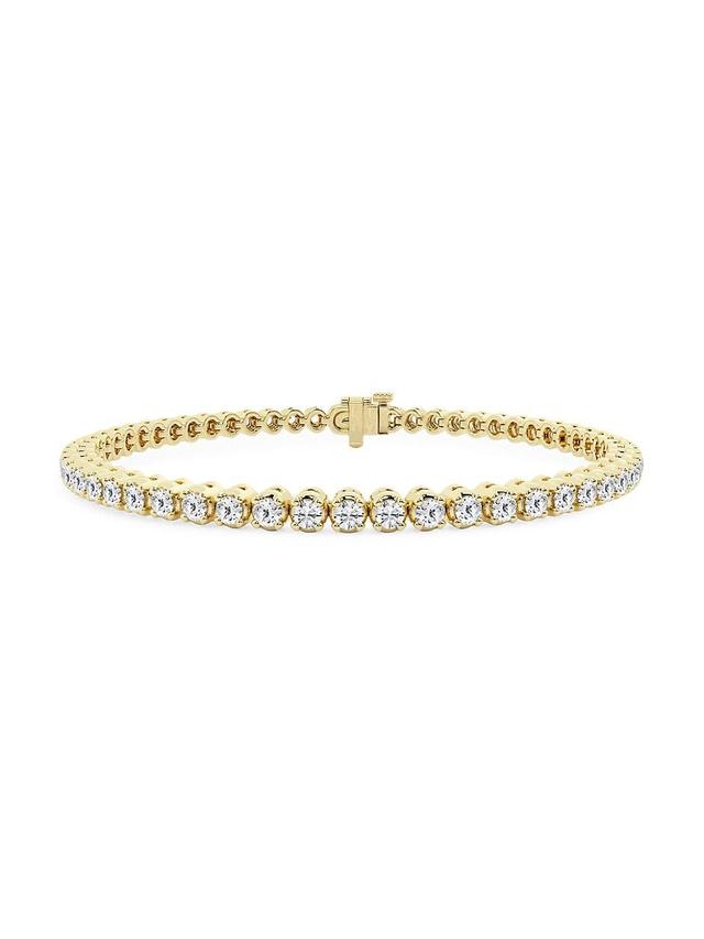 Womens 14K Yellow Gold & Round Lab-Grown Diamond 4-Prong Tennis Bracelet/2.00-15.00 TCW Product Image