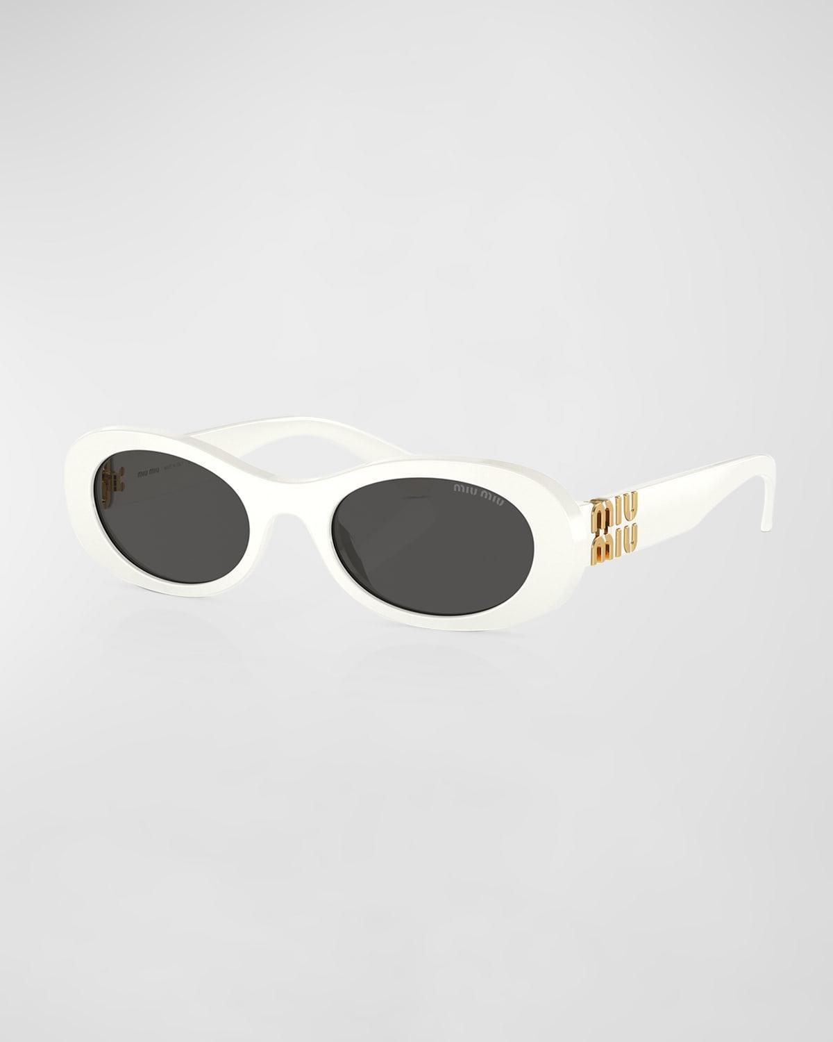 Logo Acetate Oval Sunglasses Product Image