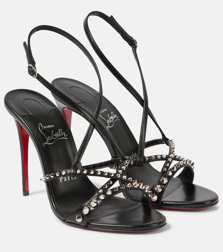 CHRISTIAN LOUBOUTIN Sandalen Tatooshka Spikes Aus Leder In Black Product Image