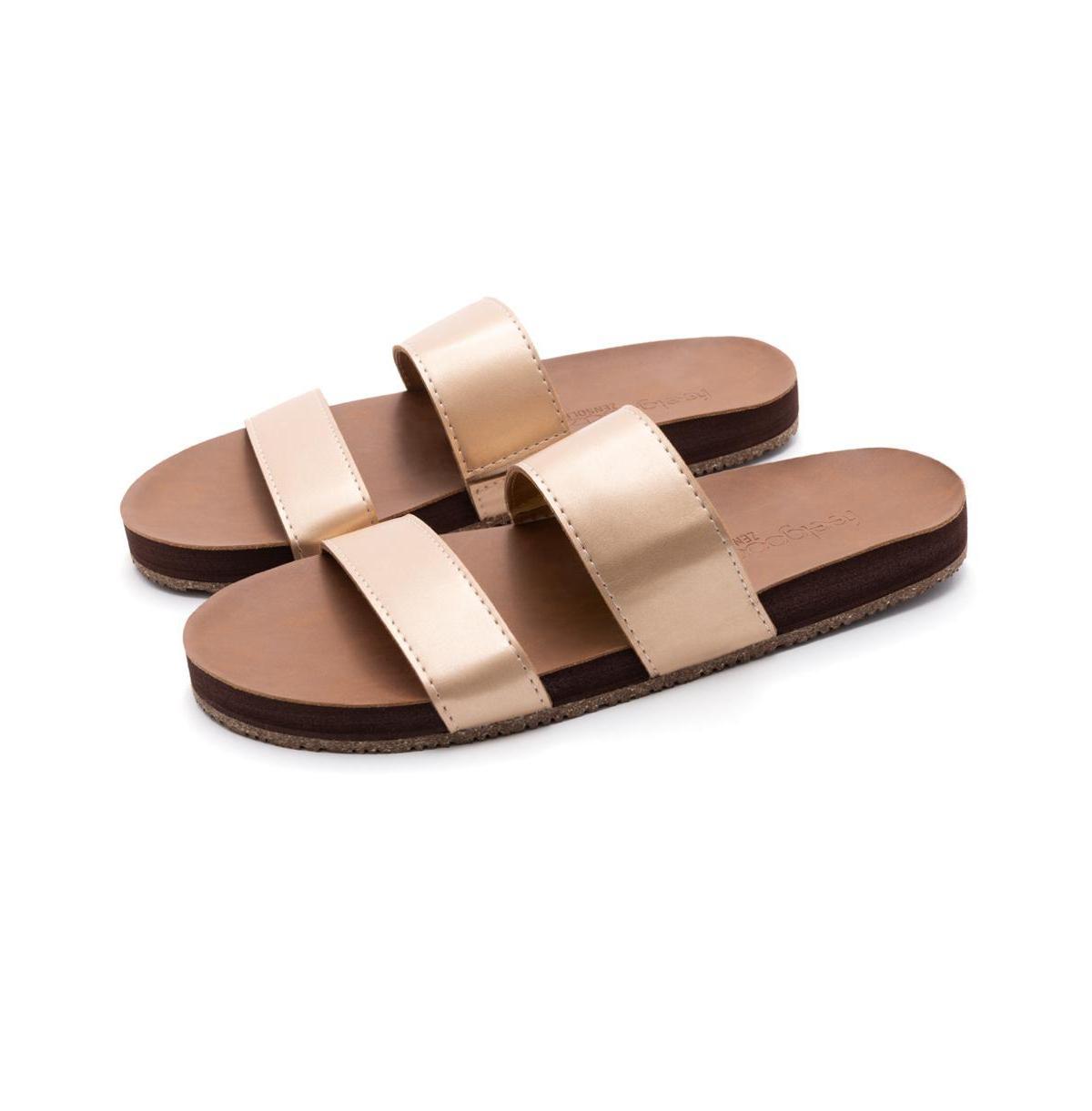 WomenS Zensole Vistas Faux Leather Double Strap Slide Sandals Product Image