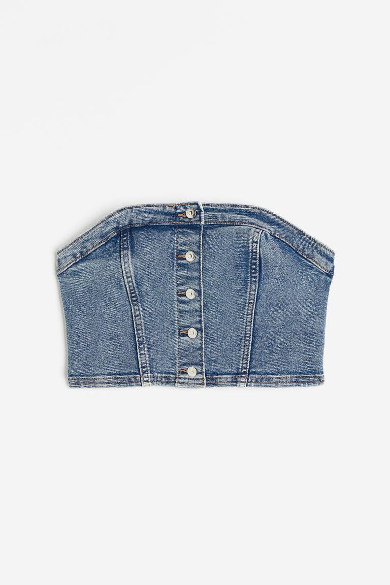 Denim Bustier-style Top Product Image