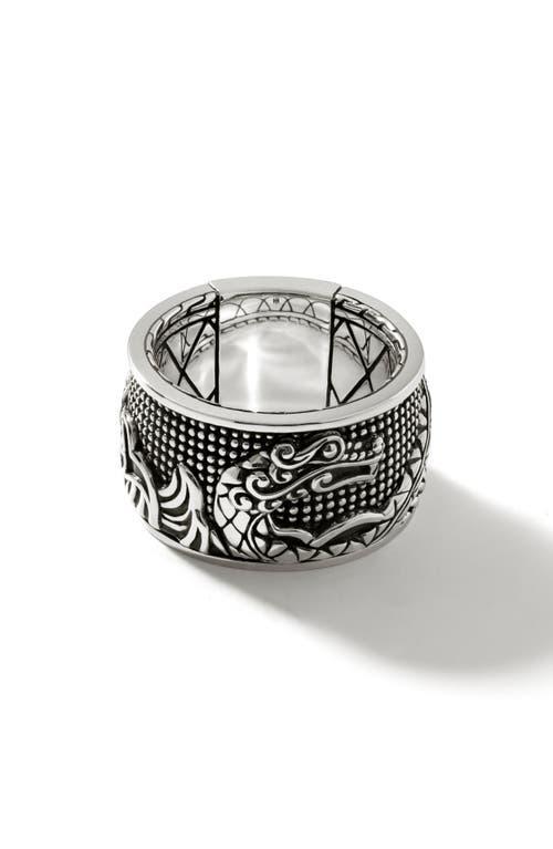 Mens Indonesia Legends Naga Sterling Silver Band Ring Product Image