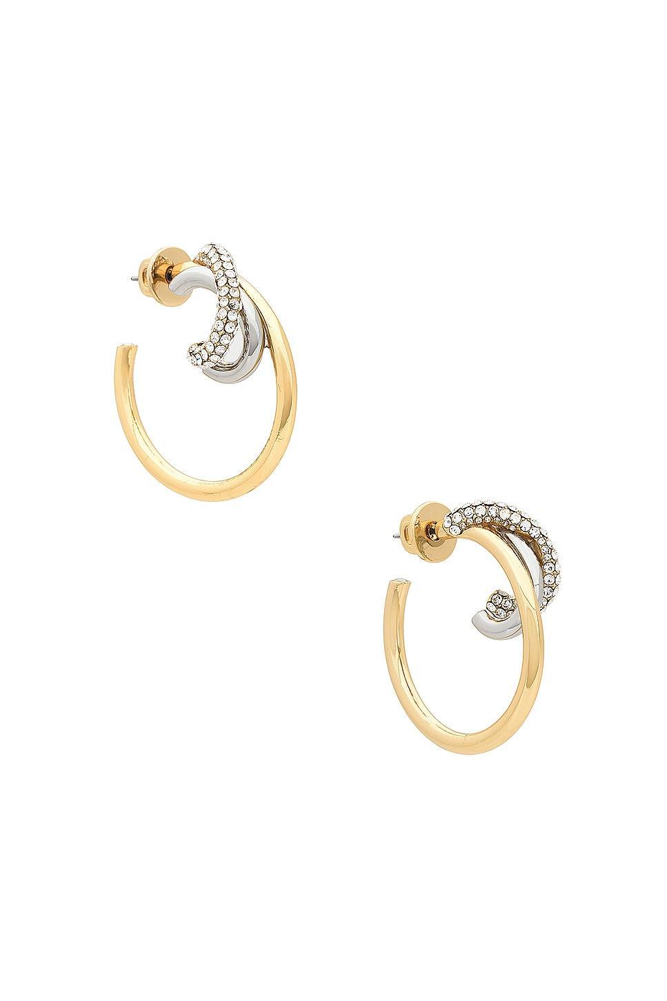 Demarson Blythe Hoop Earrings in Metallic Gold Product Image