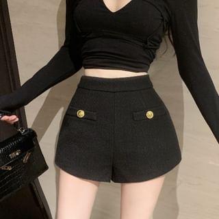 High Waist Wide Leg Shorts product image