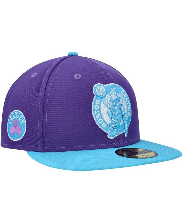 Mens New Era Purple Boston Celtics Vice 59FIFTY Fitted Hat Product Image