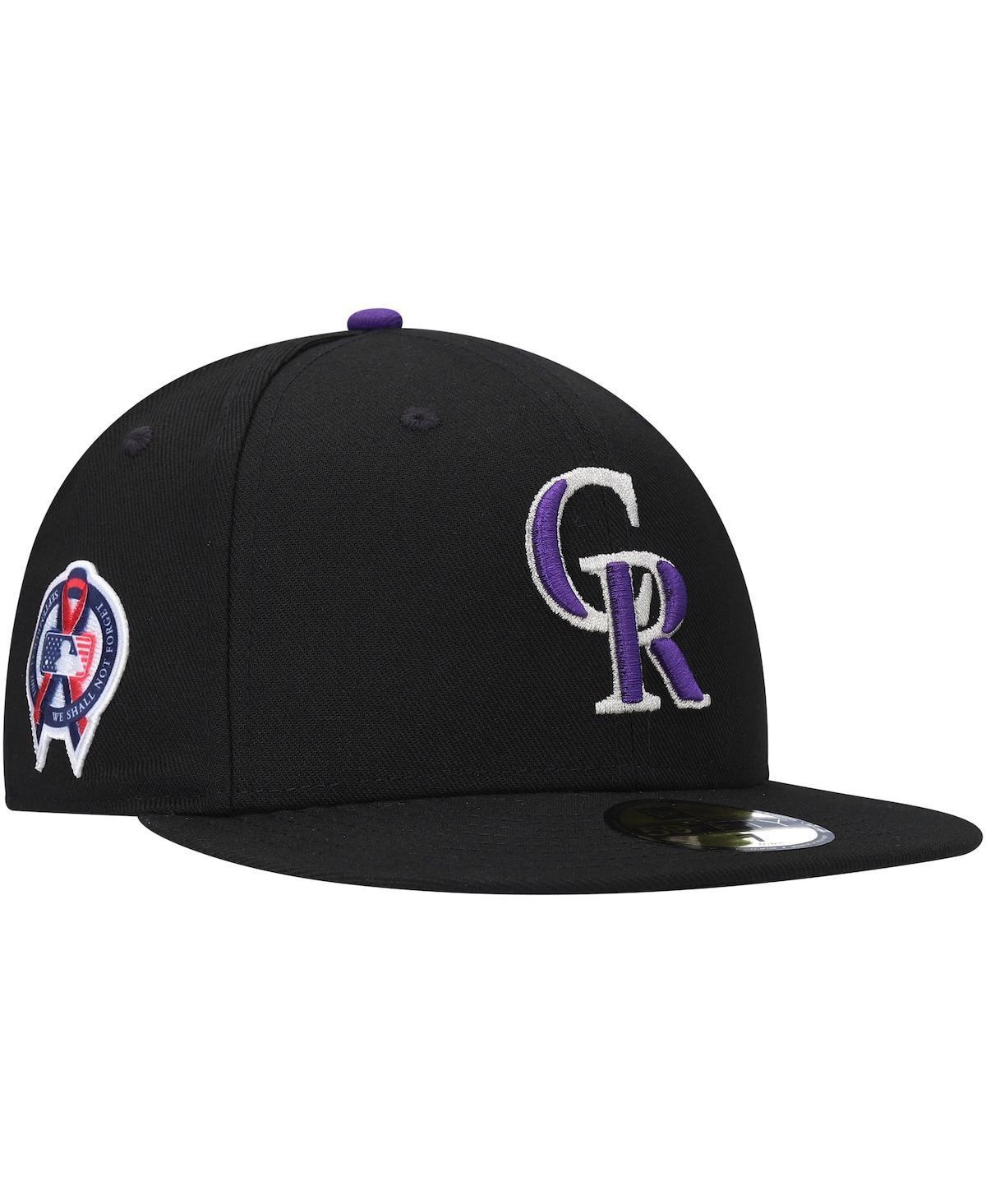 Mens New Era Black Colorado Rockies 9/11 Memorial Side Patch 59FIFTY Fitted Hat Product Image