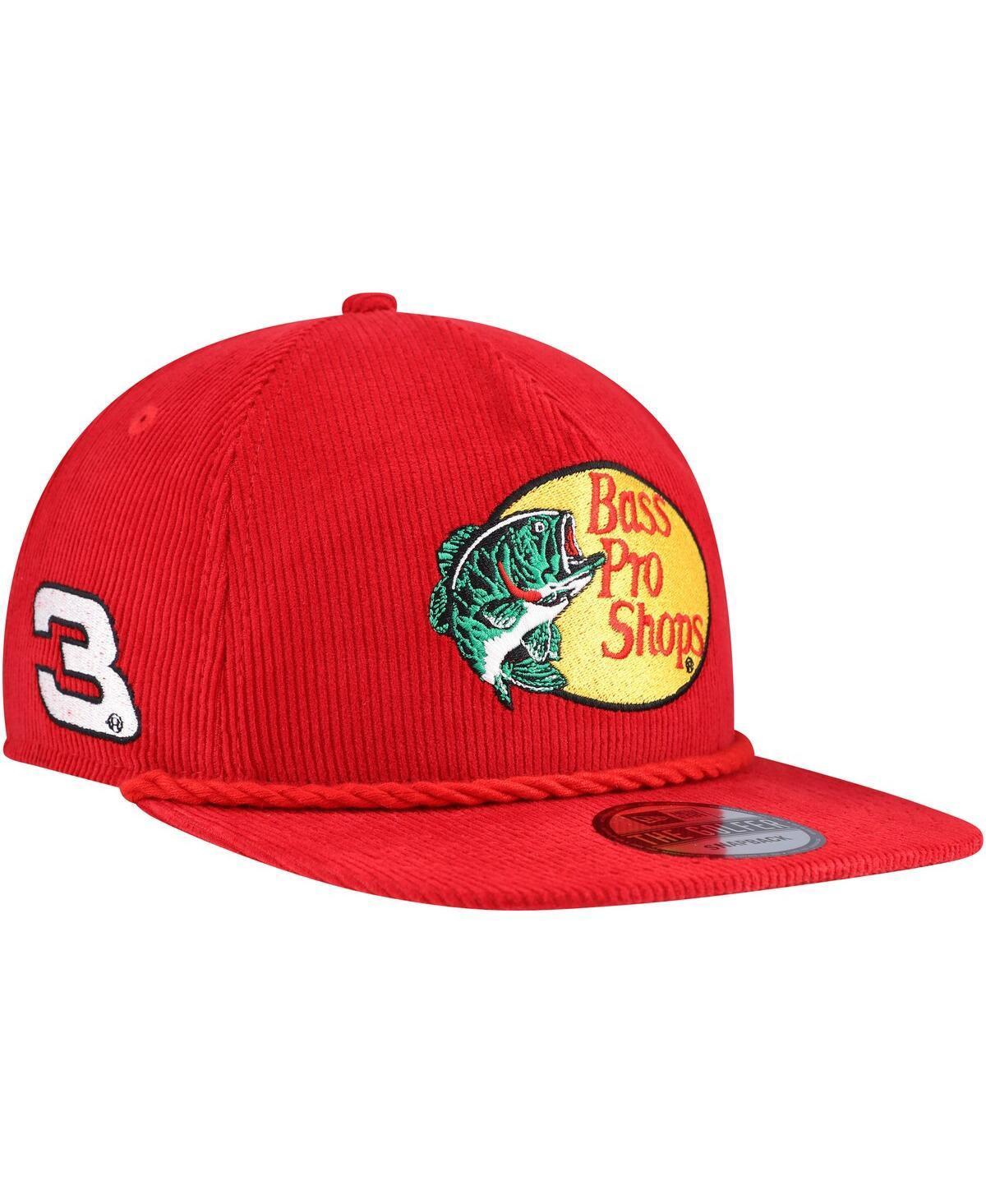 New Era Mens Scarlet Austin Dillon Bass Pro Shops Retro Cord Golfer Adjustable Hat Product Image