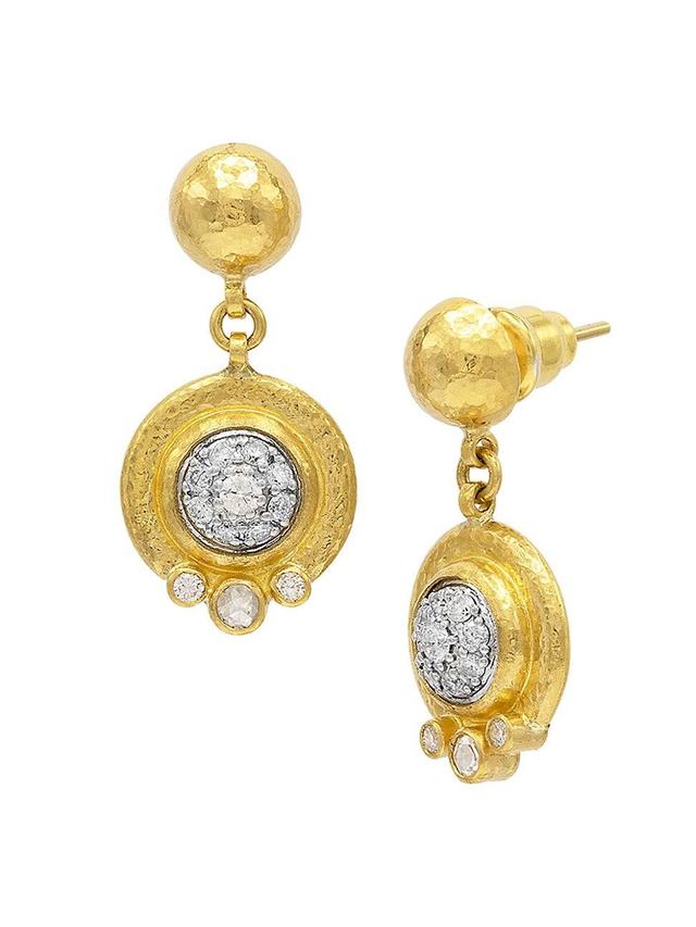 Womens Celestial 24K Yellow Gold & 0.666 TCW Diamond Drop Earrings Product Image