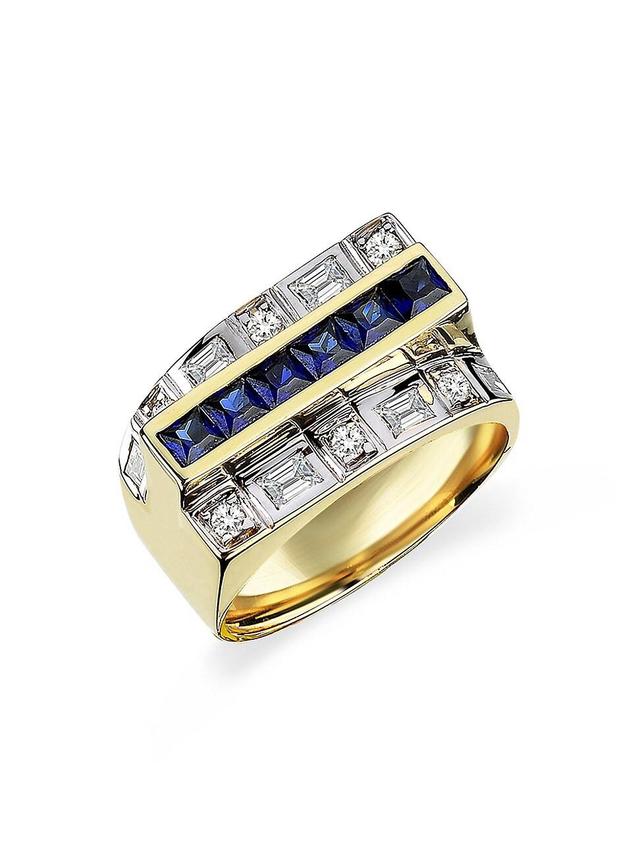 Womens Vibe 14K Gold, Diamond & Sapphire Ring Product Image