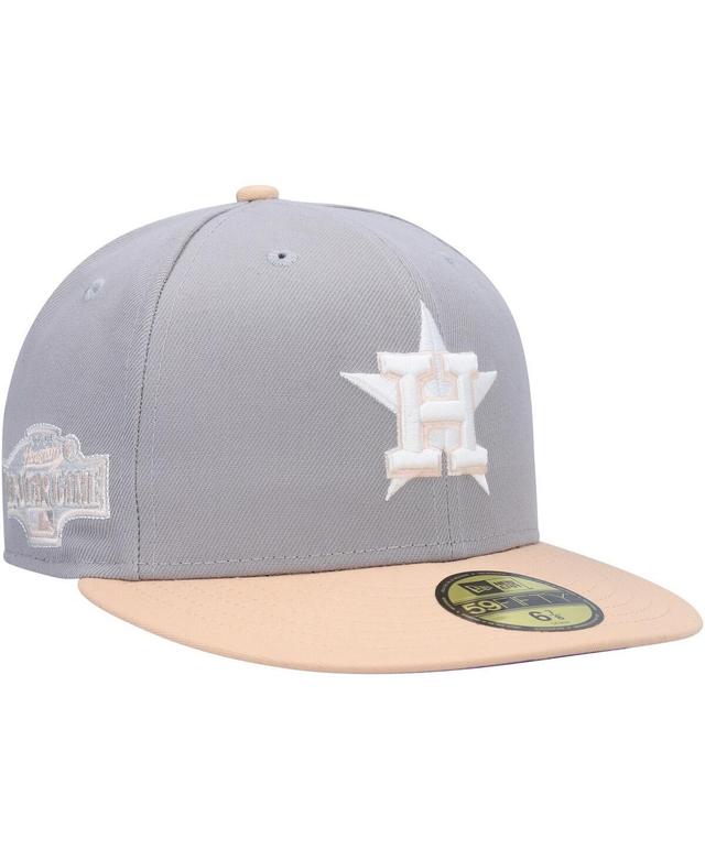 Mens New Era Gray/Peach Houston Astros 2004 MLB All-Star Game Purple Undervisor 59FIFTY Fitted Hat Product Image