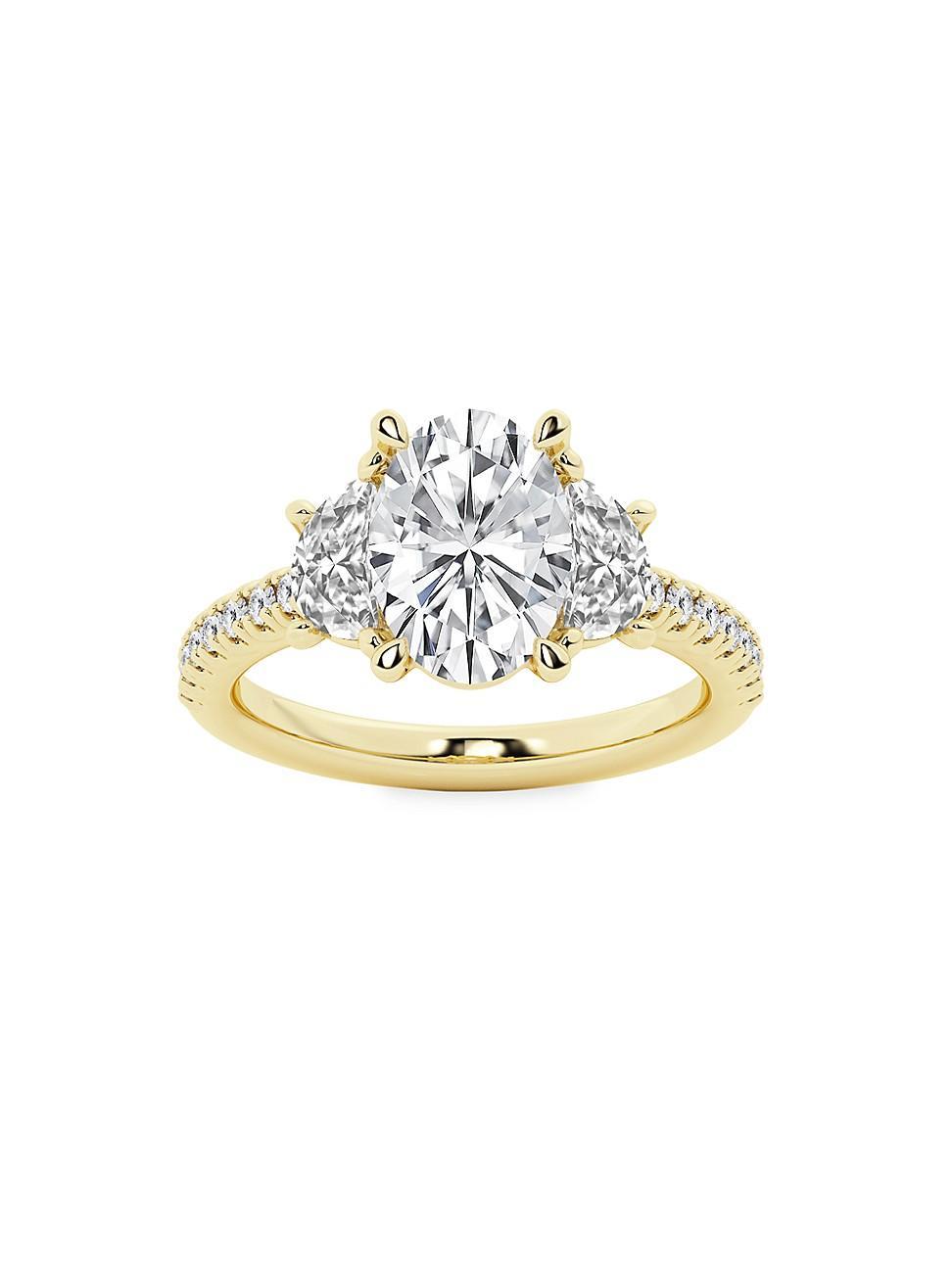 Womens 14K Yellow Gold & Oval Lab-Grown Diamond Ring/2.75-7.00 TCW Product Image