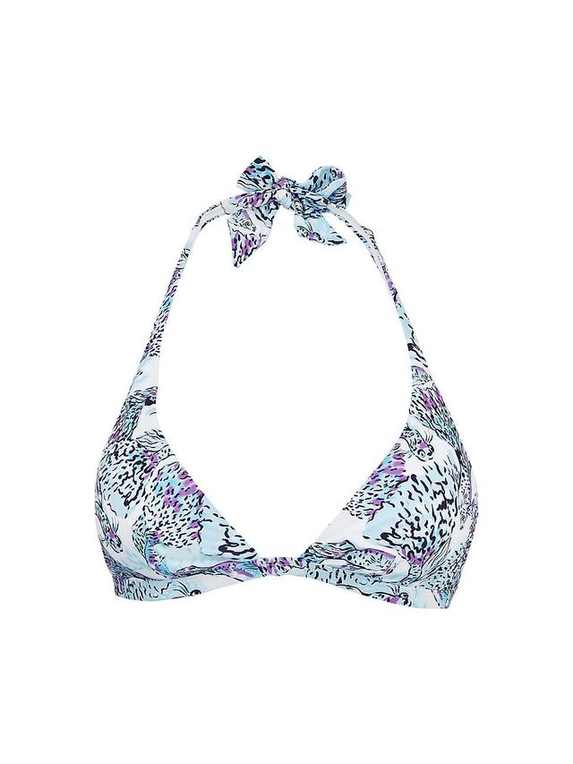 Womens Fleche Printed Triangle Bikini Top Product Image