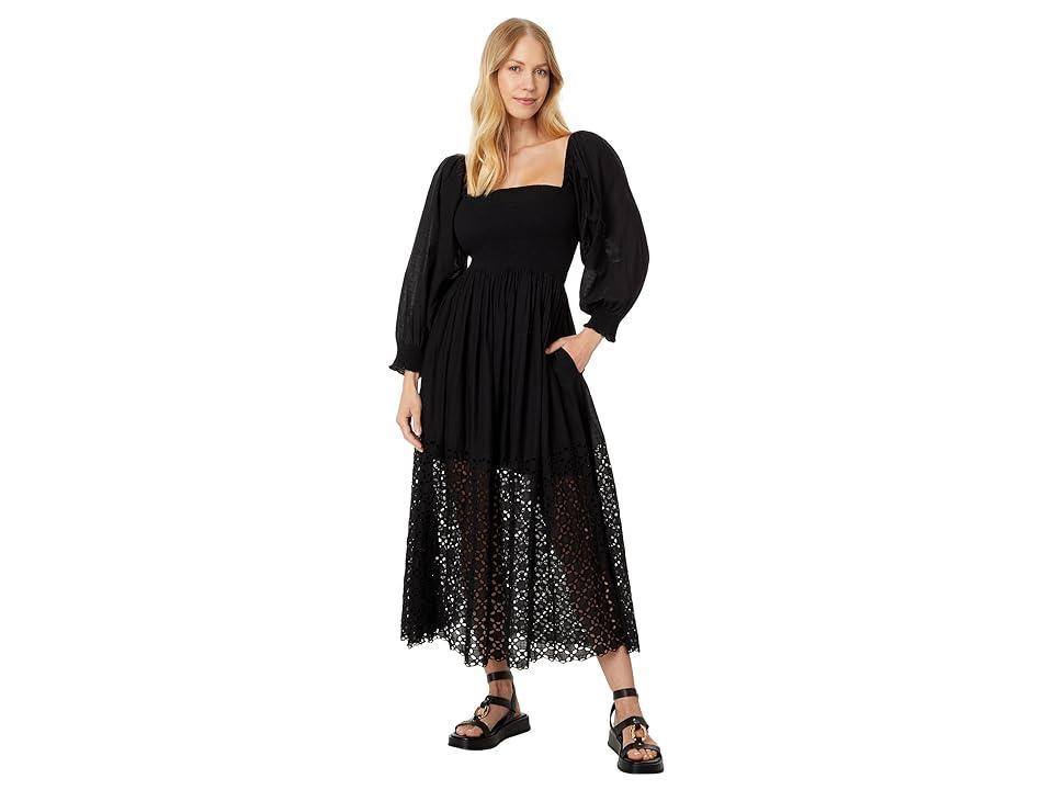 Womens Perfect Storm Eyelet Cotton Maxi Dress Product Image