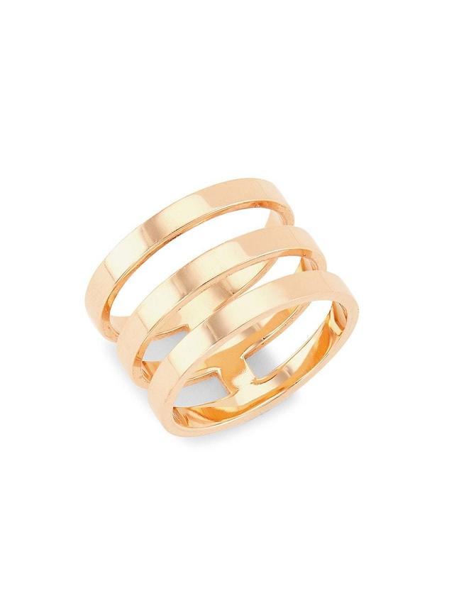 Womens Berbere 18K Rose Gold Triple-Band Ring Product Image