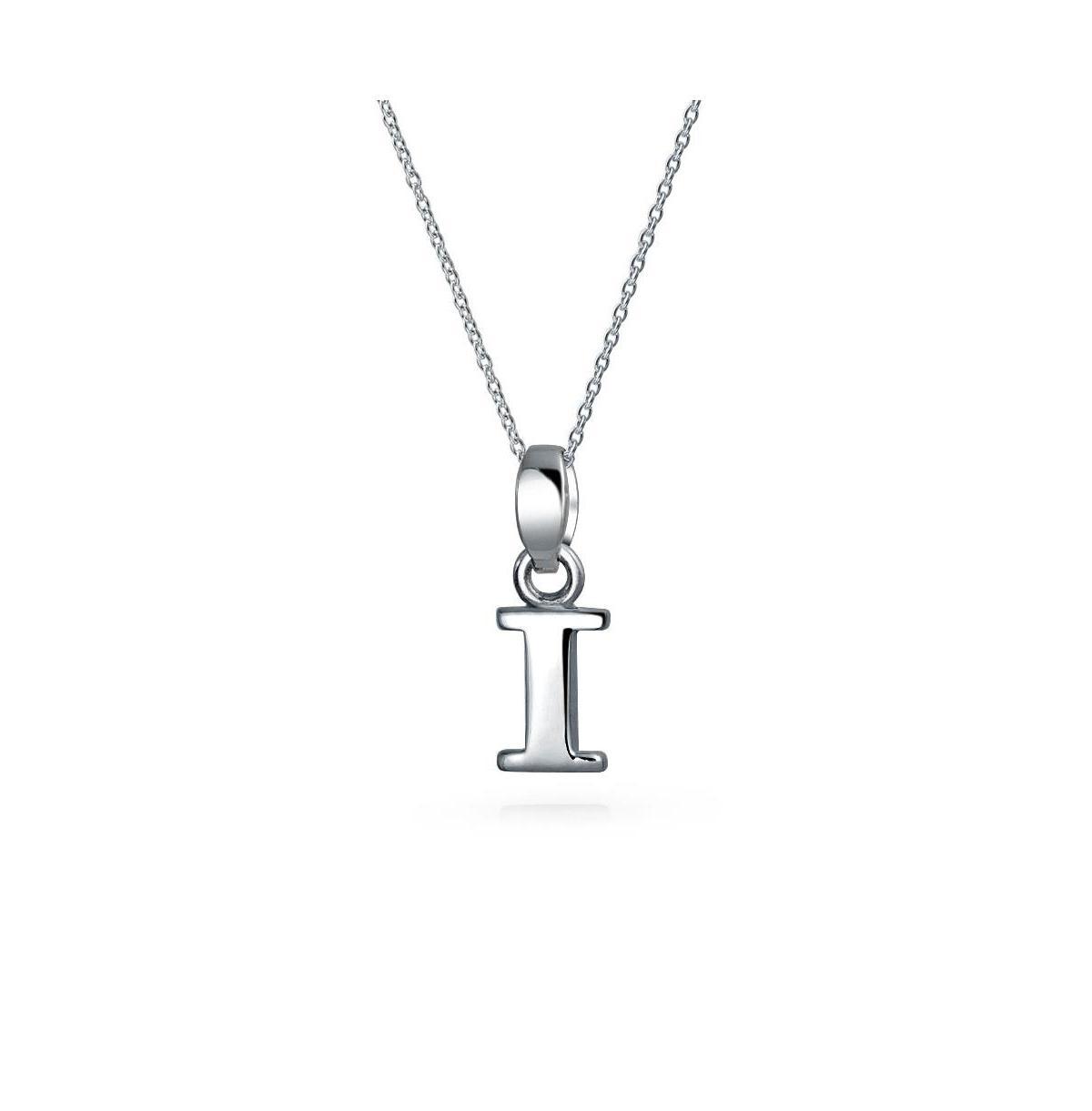 Bling Jewelry Abc Capital Block Letter Alphabet A-z Initial Pendant Necklace For For Women .925 Sterling Silver Product Image