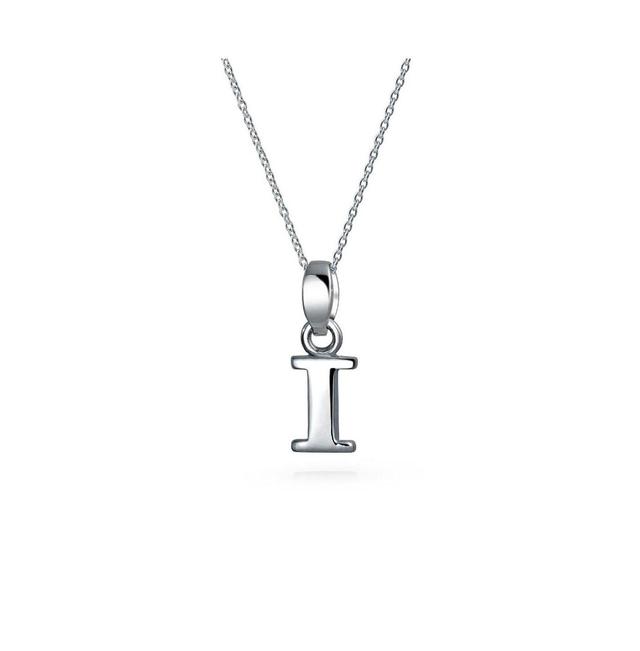 Bling Jewelry Abc Capital Block Letter Alphabet A-z Initial Pendant Necklace For For Women .925 Sterling Silver Product Image