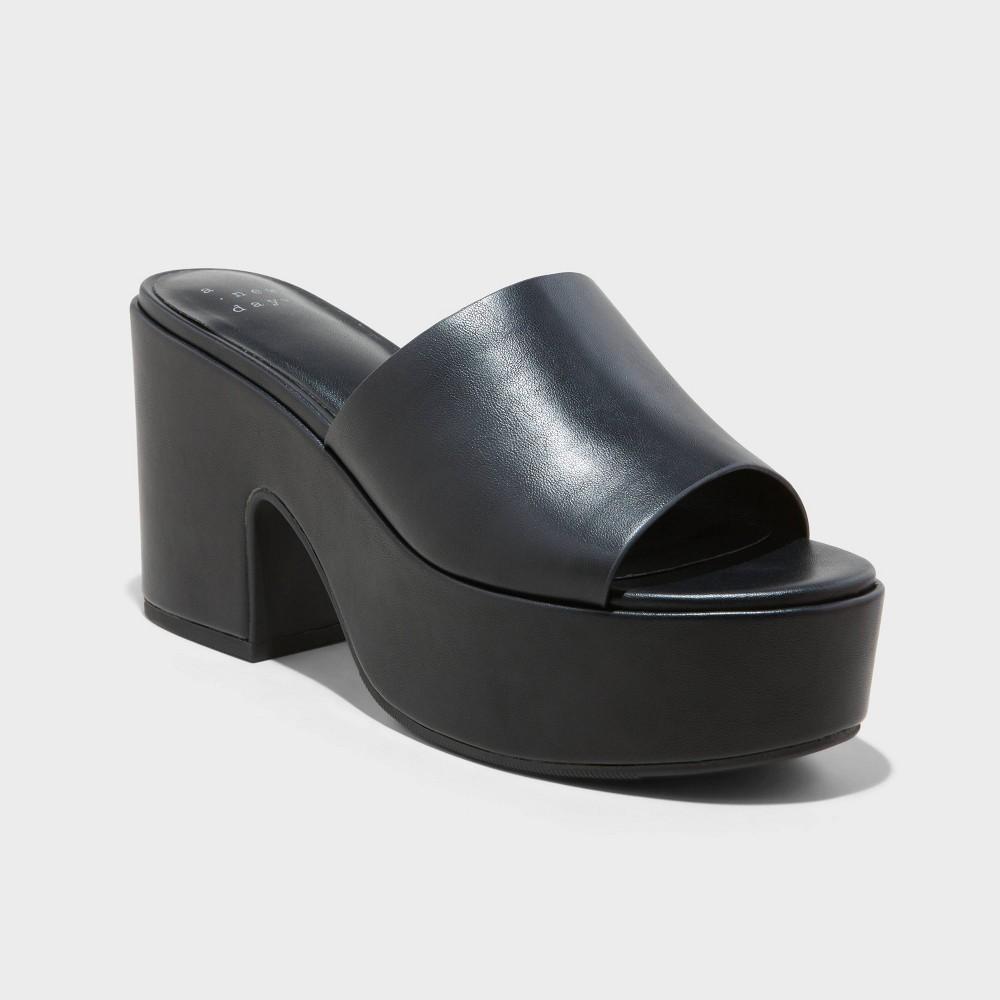 Womens Ricky Platform Heels - A New Day Black 8.5W Product Image