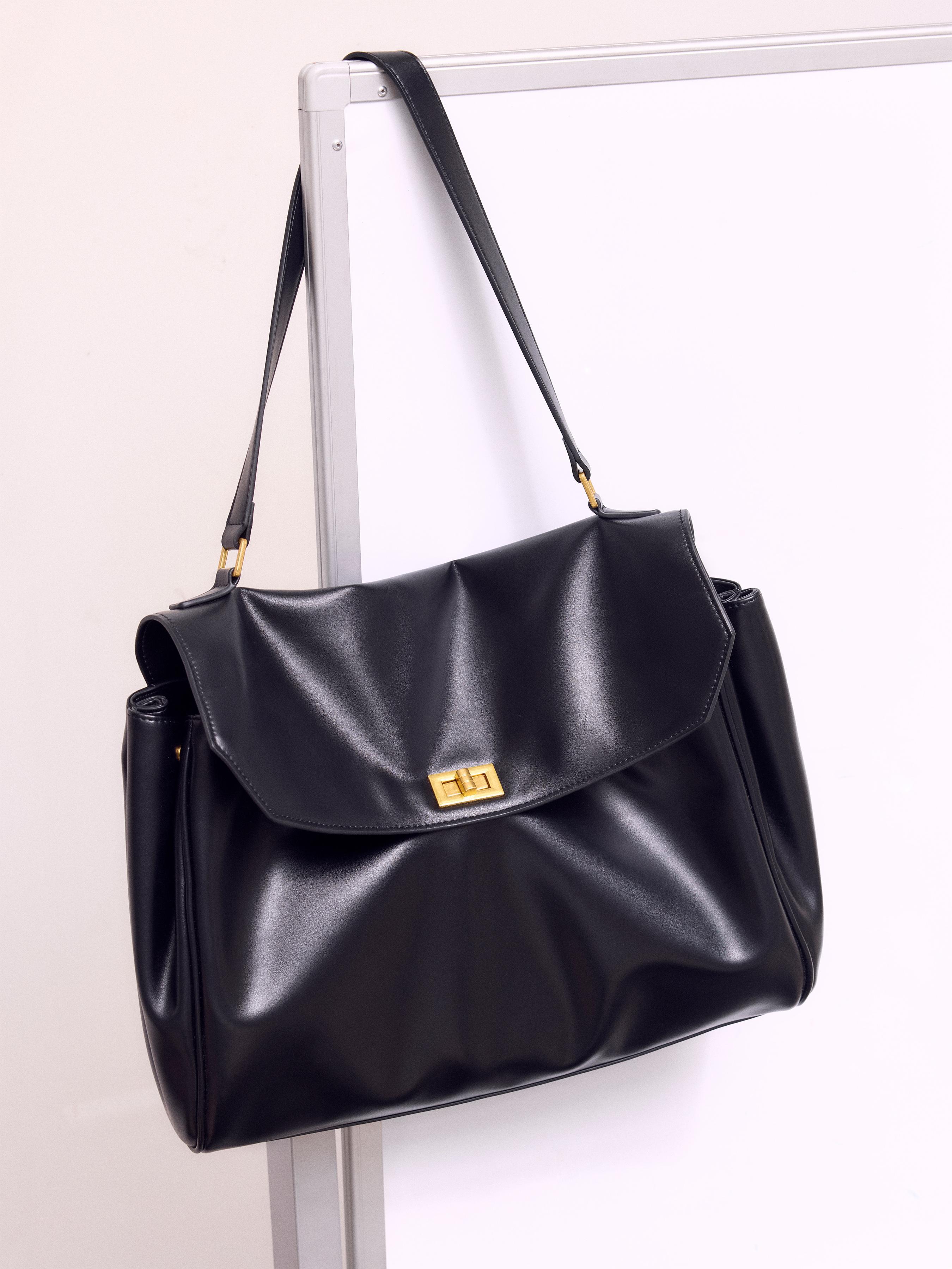 SOFT FAUX LEATHER TOTE BAG product image