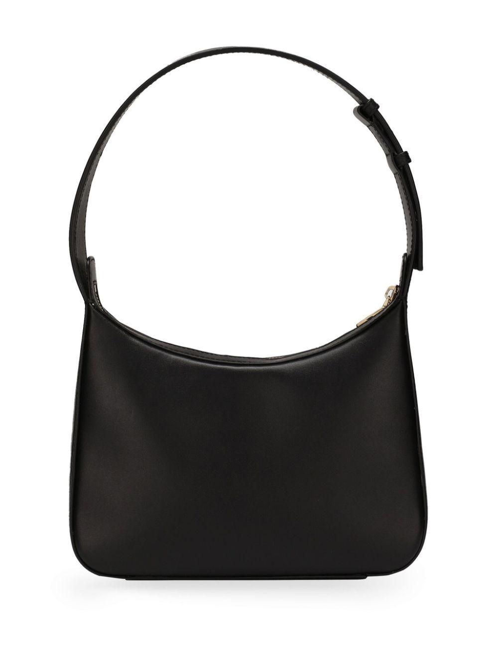 Logo-plaque Leather Tote Bag In Black Product Image