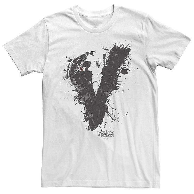 Marvel Big & Tall Marvel Venom: Let There Be Carnage V Paint Splatter Tee, Men's, Size: 3XL Tall, White - Size: 3XL Tall Product Image