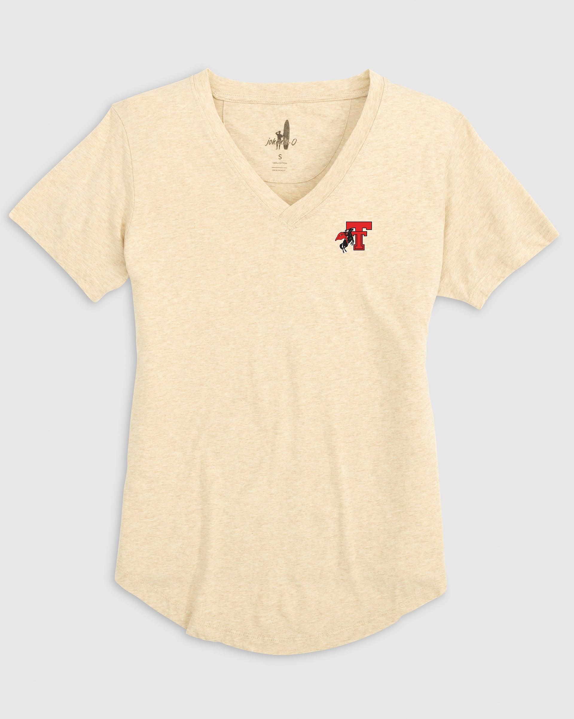 Women's Texas Tech Merediths V-Neck T-Shirt - Vault Logo Female Product Image