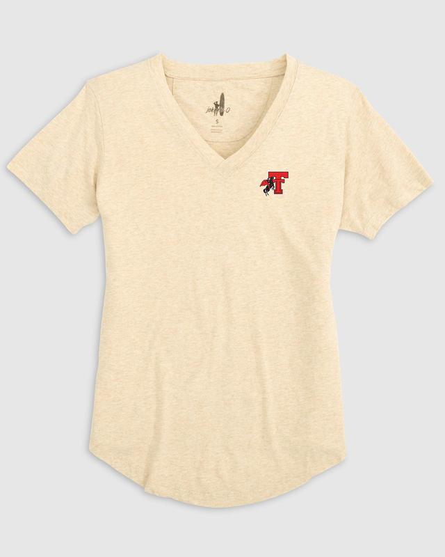 Women's Texas Tech Merediths V-Neck T-Shirt - Vault Logo Female Product Image