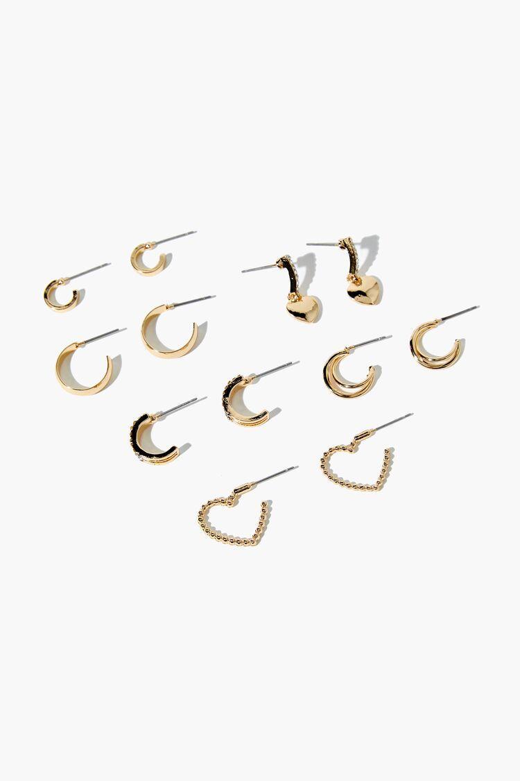 Assorted Heart Hoop Earring Set | Forever 21 Product Image