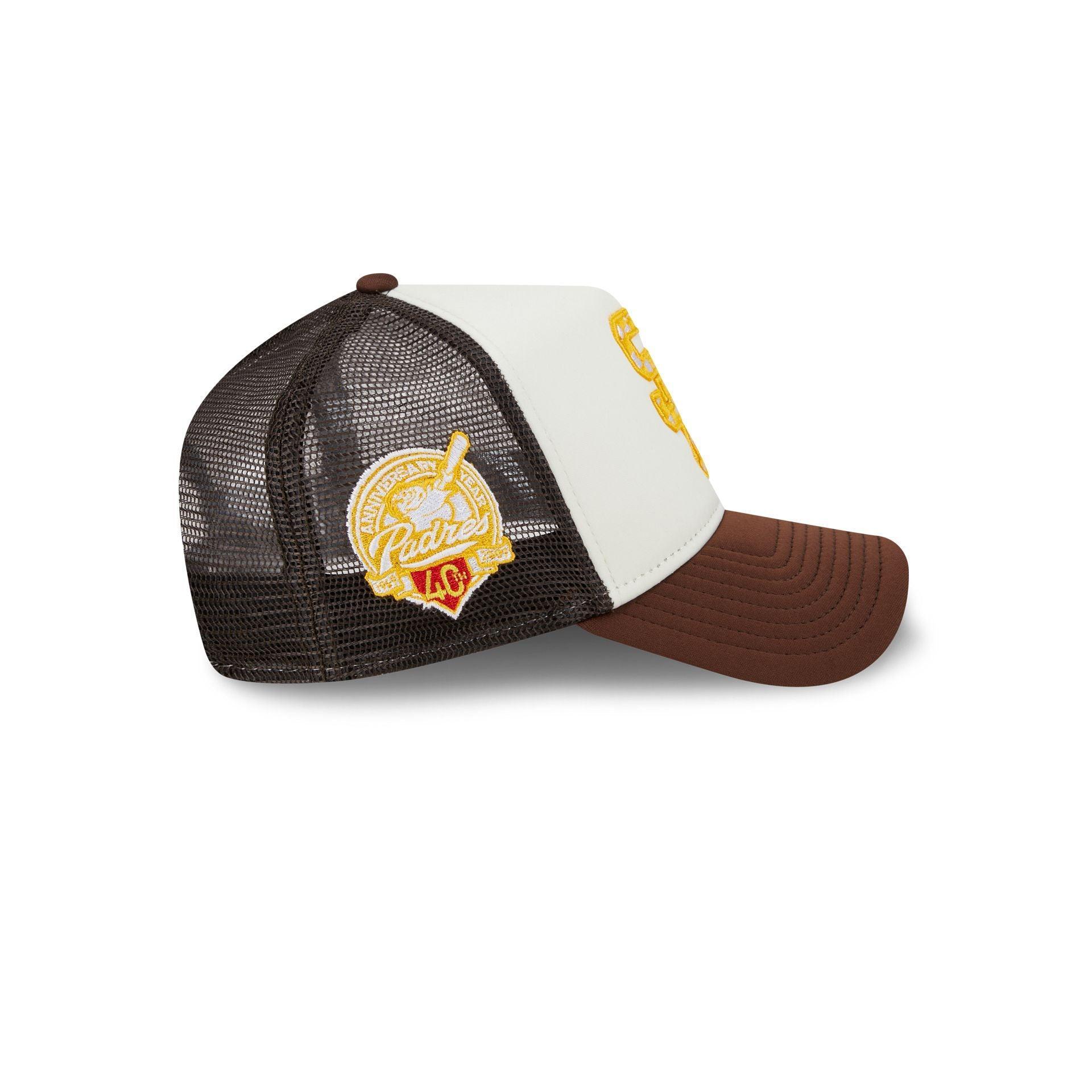 San Diego Padres Checkered Flag 9FORTY A-Frame Trucker Hat Male Product Image