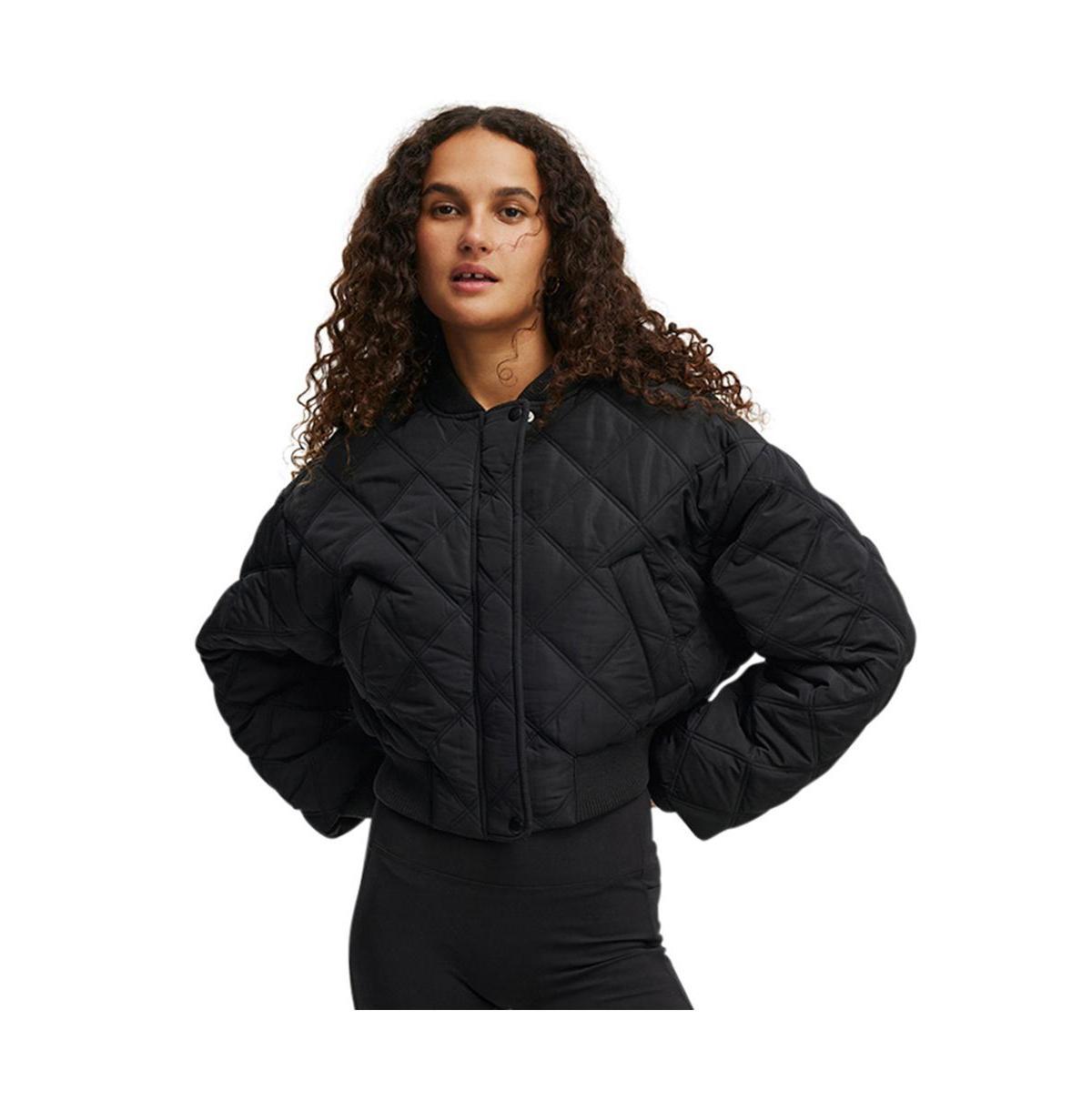 Cotton On Womens Quilted Rib Bomber Jacket Product Image