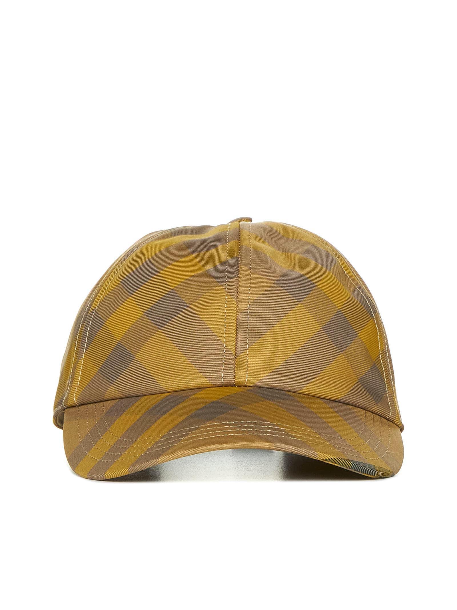 BURBERRY Check Baseball Cap In Cedar Product Image