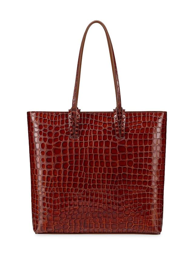 Womens Cabata Crocodile-Embossed Leather Tote Bag Product Image