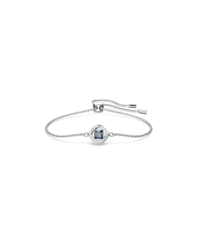 Womens Angelic Rhodium-Plated & Crystal Slider Bracelet Product Image