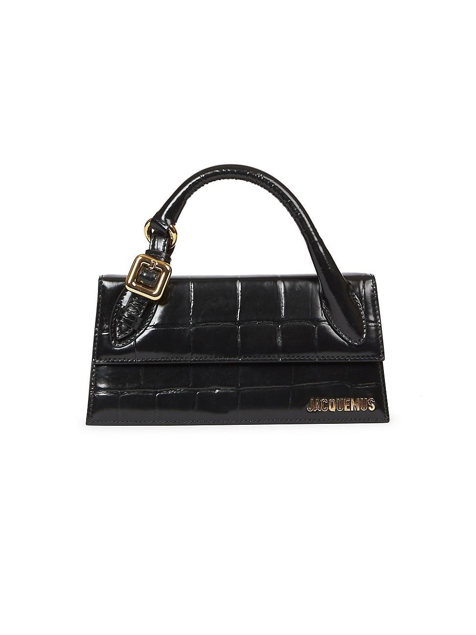 Jacquemus Le Chiquito Long Croc Embossed Leather Convertible Bag Product Image