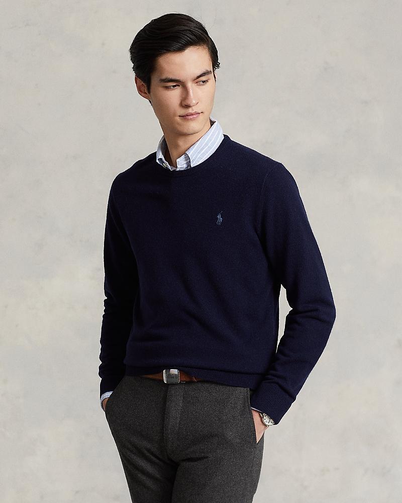 Mens Wool Knit Sweater Product Image