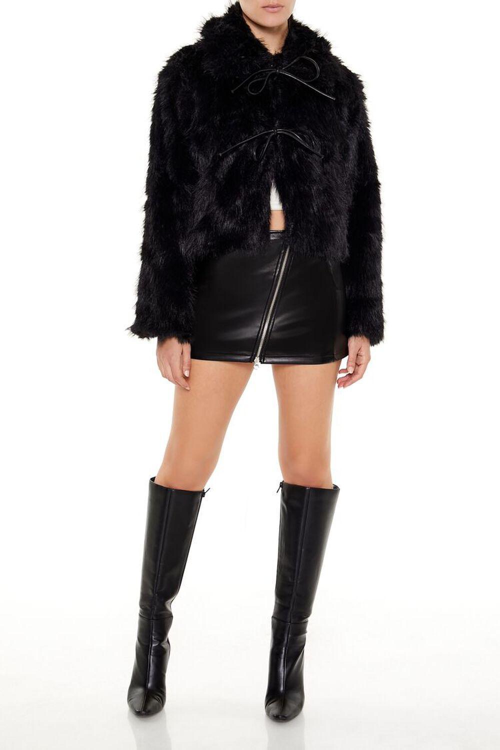 Faux Fur Tie-Front Coat | Forever 21 Product Image