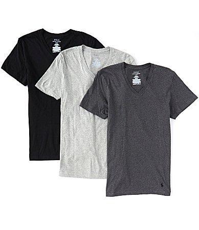 Classic Fit Cotton Wicking V-Neck T-Shirt 3-Pack Product Image