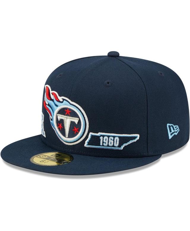 Mens New Era Navy Tennessee Titans Identity 59FIFTY Fitted Hat TTN Blue Product Image