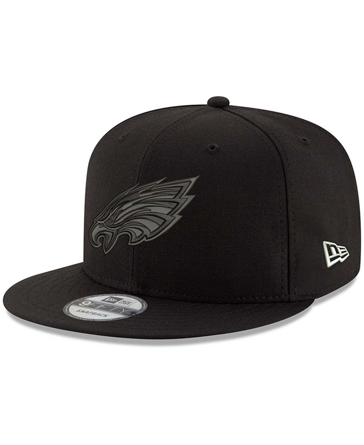 Mens New Era Black Philadelphia Eagles Black 9FIFTY Adjustable Hat Product Image