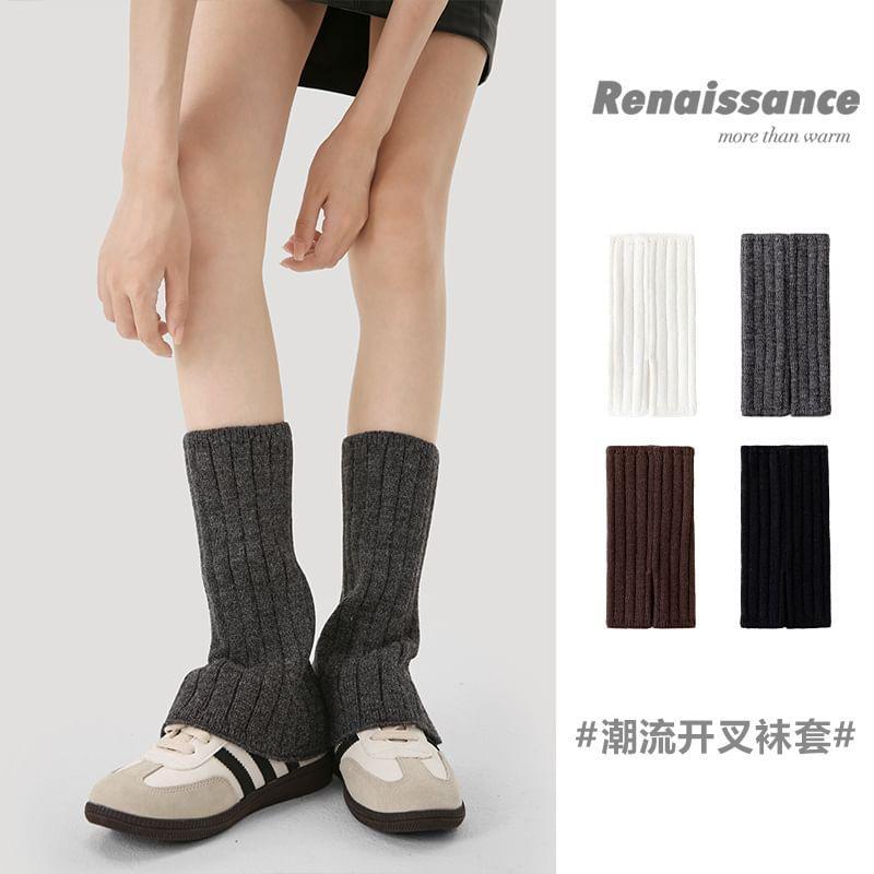 Plain Slit Knit Leg Warmers Product Image